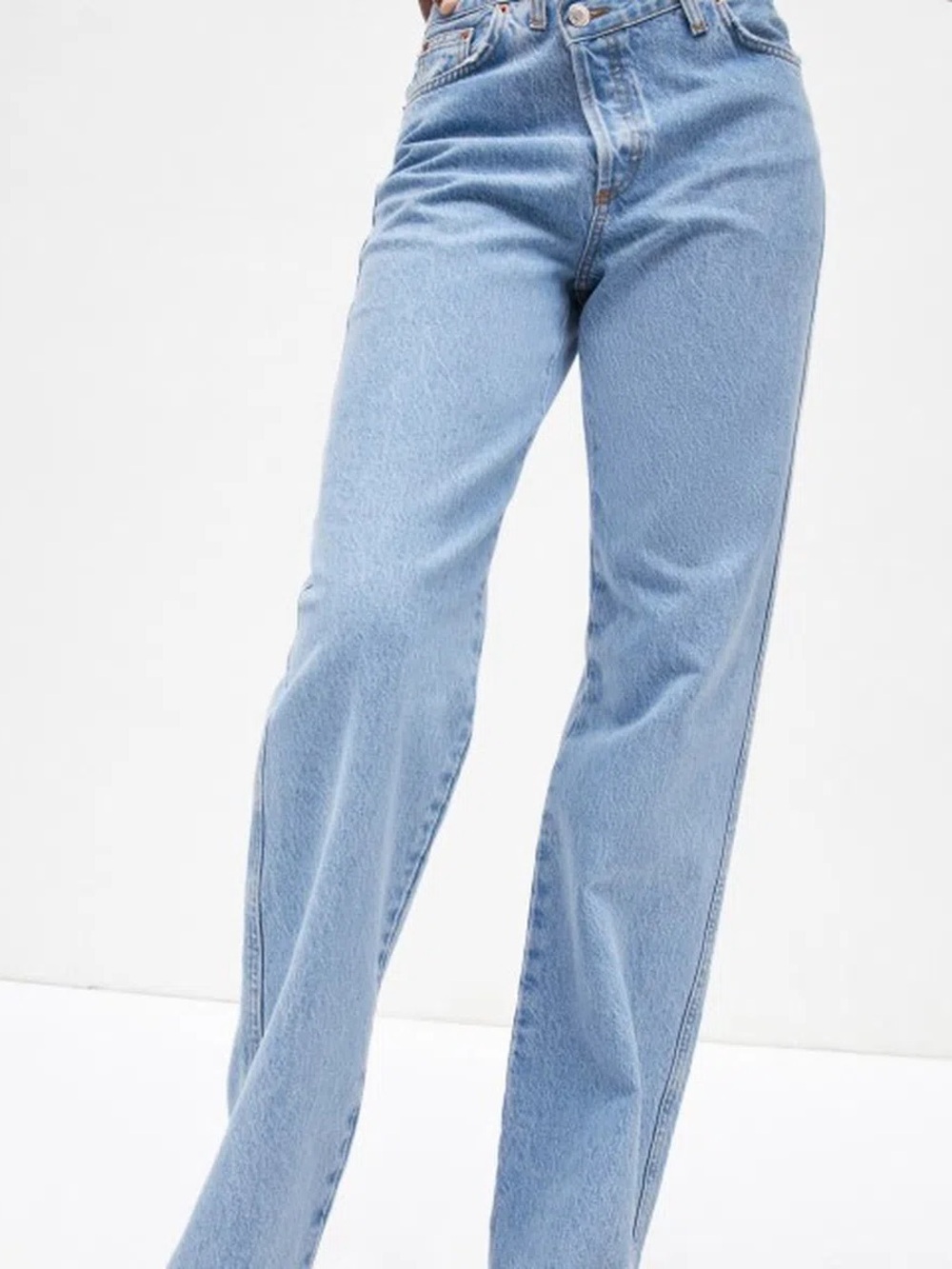 NWT Zara Light CRISS cross wide leg jeans